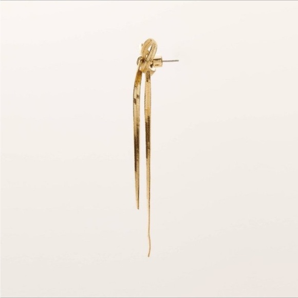 Kate Spade New York x Target Bow Linear Drop Stud Earrings Gold Tone NIB - Picture 3 of 6